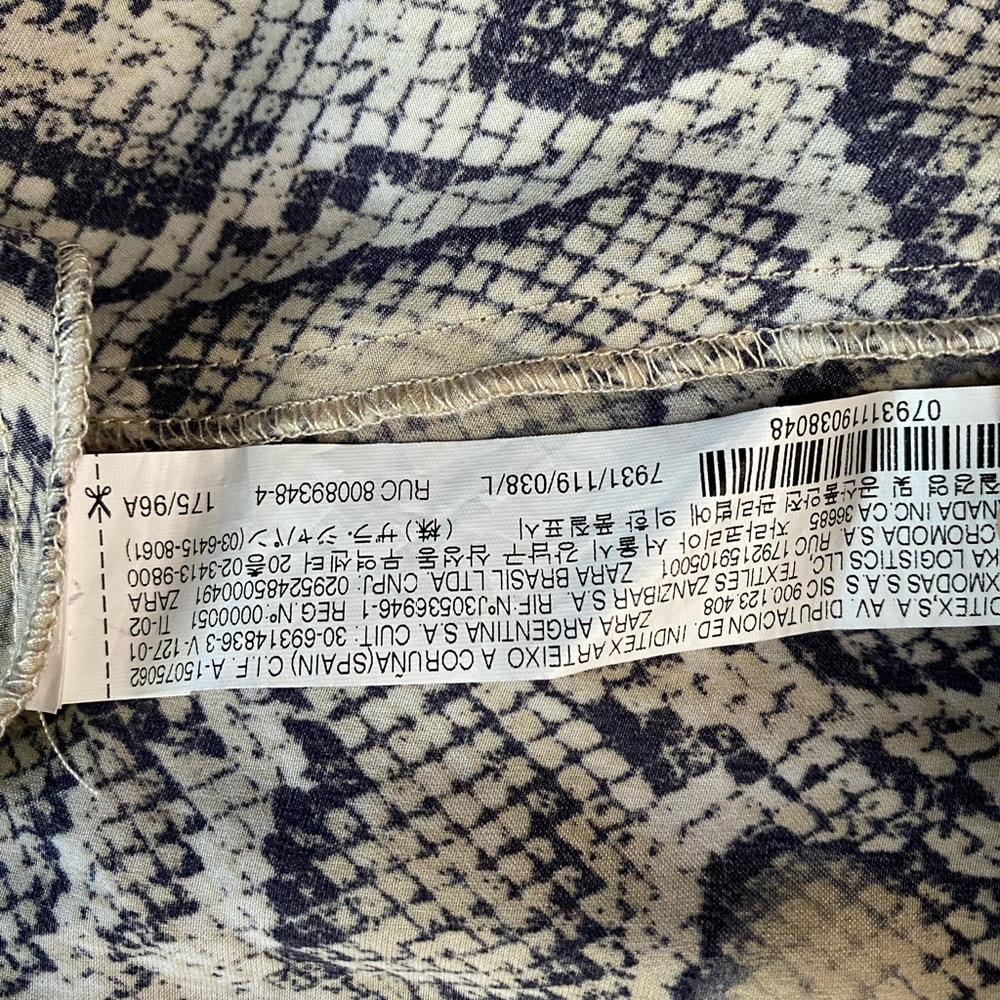 Zara Basic Snakeskin Print Top - image 7